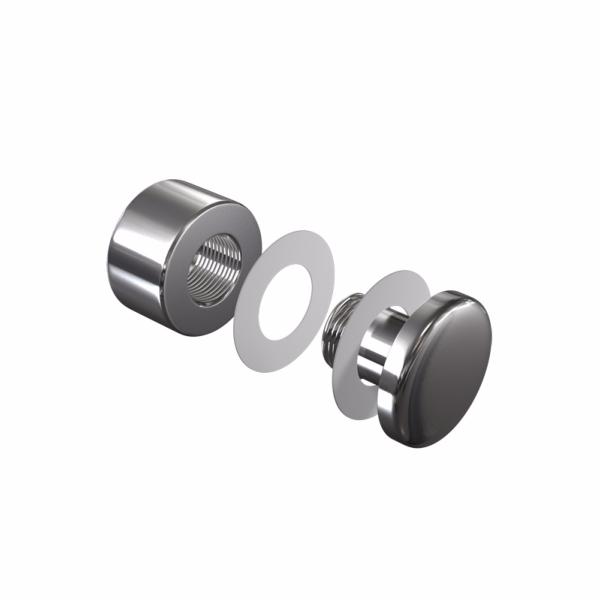 Entretoise murale vissée Ø 24mm, projection 14 mm, pour panneau de 6 à 9 mm 