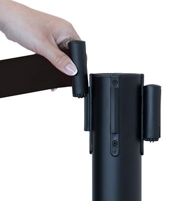 poteau de guidage noir lot de 2 