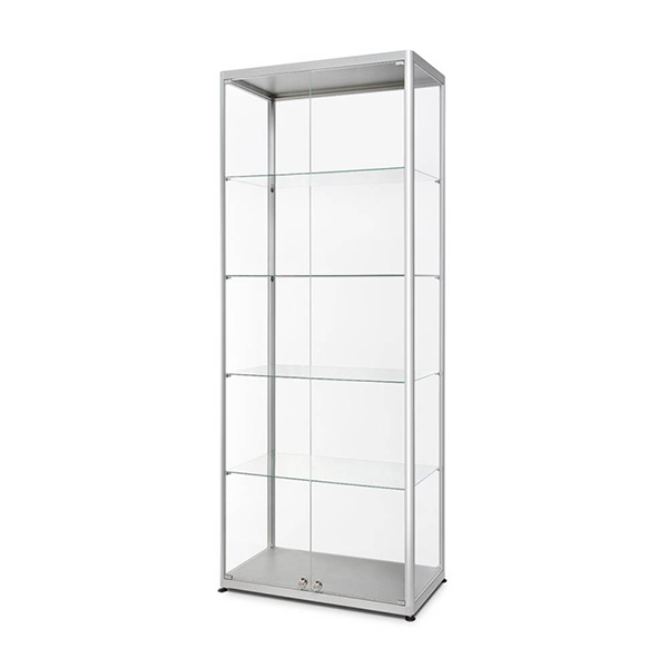 Vitrine d'exposition en verre , format 80 x 40 x 200 cm 