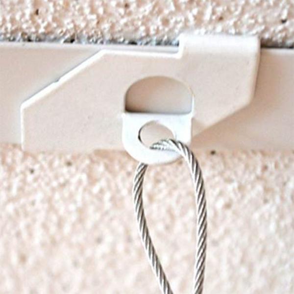 Fixation pour faux plafond x10 suspendue par cable acier, lot de 10