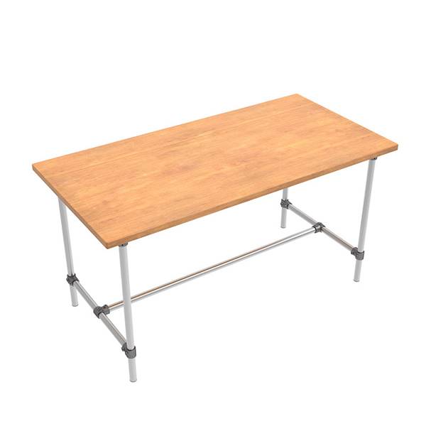 Table tubulaire standard , format 60 x 60 x 75 cm 