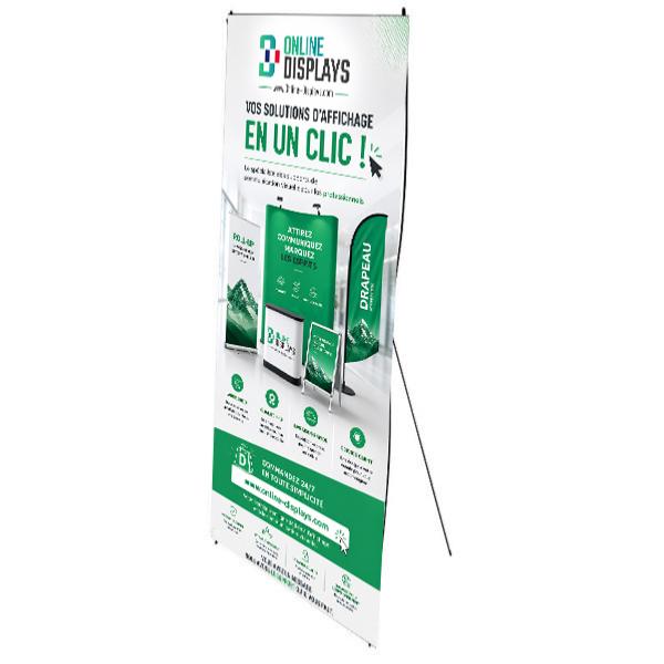 X-banner publicitaire , impression sur toile pvc eco , differents formats  à partir de 60 x 160 cm 