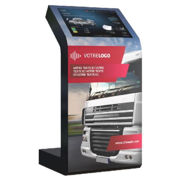 Borne video tactile ecran 22 pouces , hauteur 1180 mm