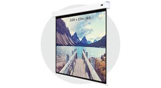 Ecran de video projection motoris sur batterie