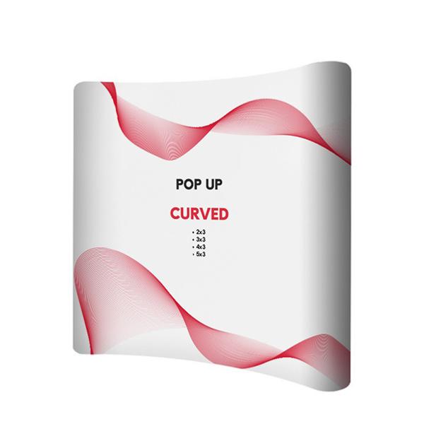 Stand parapluie courbe pour visuel magnetique avec sac de transport nylon à roulettes