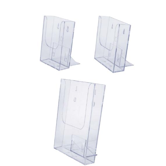 Porte brochure plexi de table avec pied amovible lot de 10