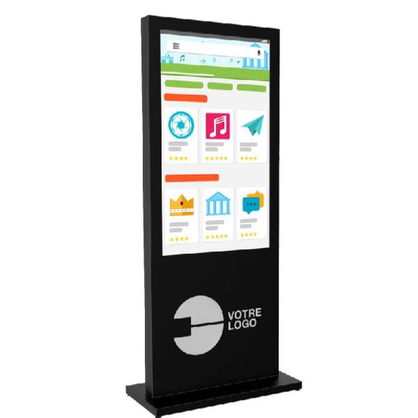 Totem video tactile ecran 49 pouces 4K , android , hauteur 1905 mm, fabrication Francaise