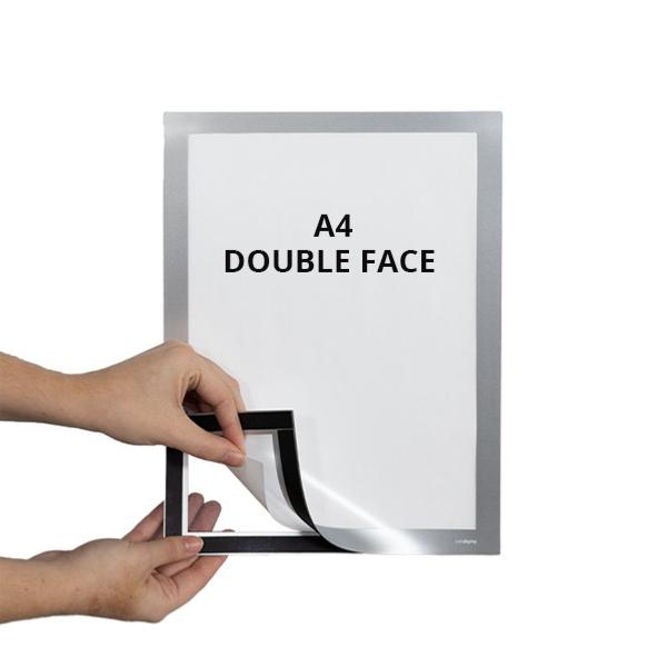 cadre affiche mural magnetique double face , fixation adhesive , format A4 lot de 5