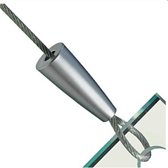 Serre câble lasso pour fixation par câble suspendu, lot de 4