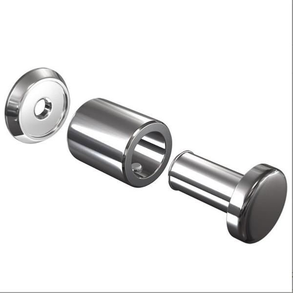 Entretoise murale percée 18 mm avec platine , pour panneau de 2 à 12 mm
