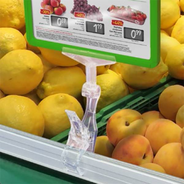 Pince de fixation pour affichage prix magasin , lot de 20 unités 