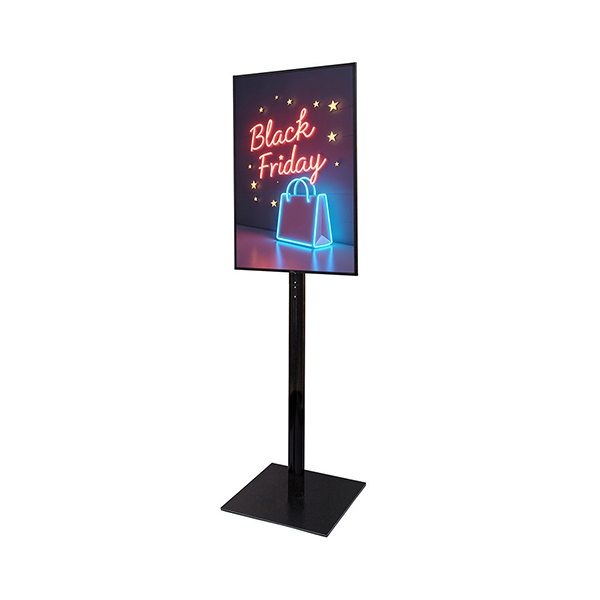 Porte menu lumineux sur pied , format A1 recto , hauteur 180 cm 