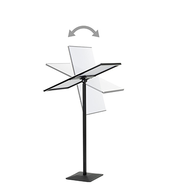 porte menus sur pied noir 