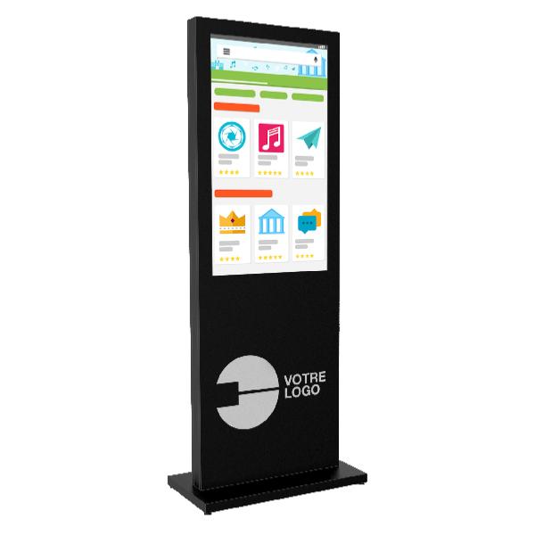 Totem video tactile ecran 43 pouces, android , hauteur 1880 mm, fabrication Francaise