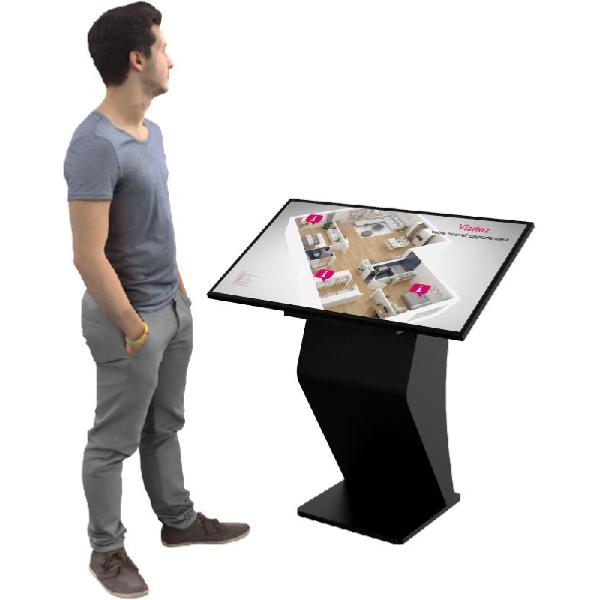 Borne video tactile ecran 4K 43 pouces 