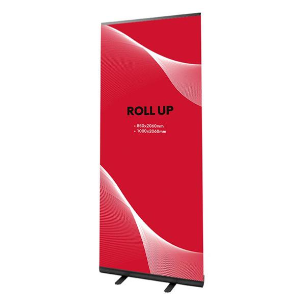 Structure roll up publicitaire aluminium noir  , differents formats