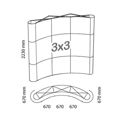 stand parapluie courbe magnetique