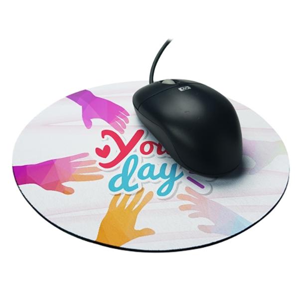 Tapis de souris personnalisé diametre  20cm , epaisseur 3 mm, à partir de 25 unités 