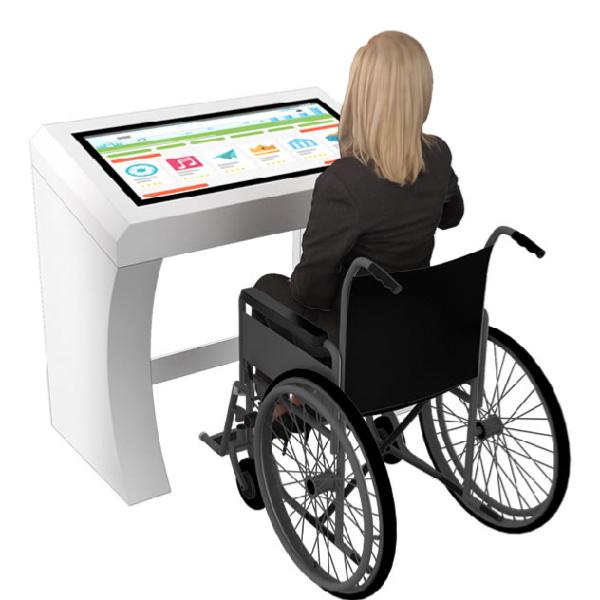 Borne video tactile ecran 43 pouces , version PMR 