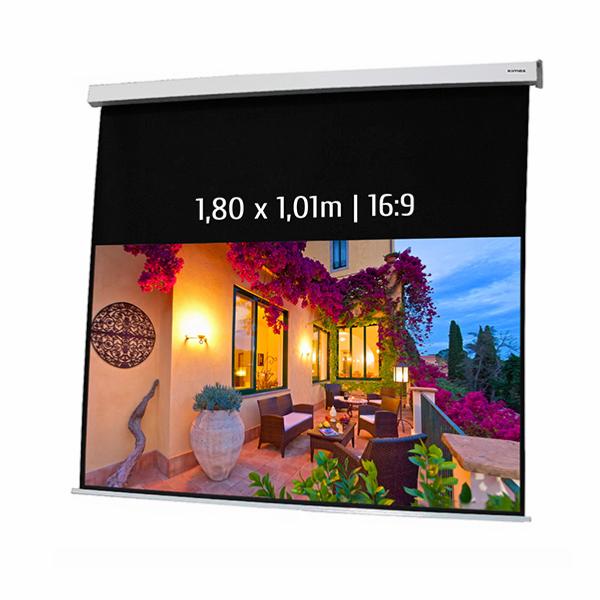 Ecran de projection motorisé pour video projecteur, format 2 x 1.13 m , ecran 16/9