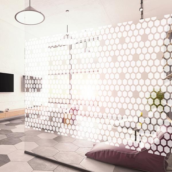 Film adhésif décoratif hive largeur 152 cm , à partir de 2 m de long