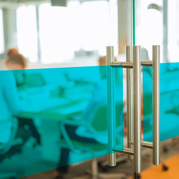 Film adhésif turquoise transparent, largeur 152 cm , longueur à partir de 2 m