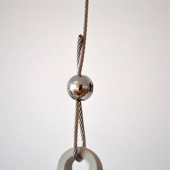 Serre câble perle, fixation par câble suspendue lot de 4