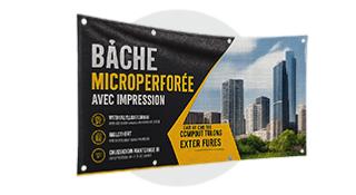 Bache publicitaire micro perfor�e 300g 