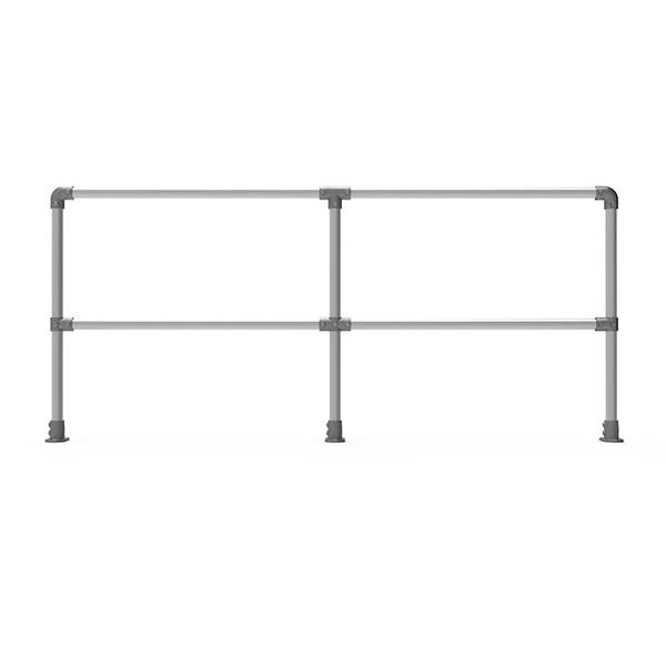 Barriere de sécurité double  hauteur 1 m , longueur 2 x 1 m , tube 48 mm 