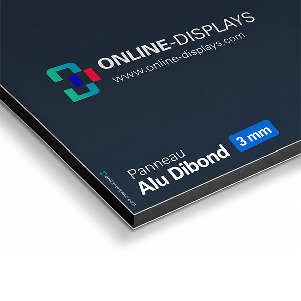 Panneau publicitaire aluminium dibon 3 mm , impression recto, hauteur 40 cm , largeur au choix 