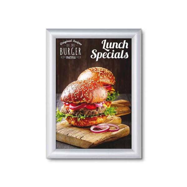 Cadre affiche clic clac A4 en aluminium, profilés 25 mm, differents coloris 