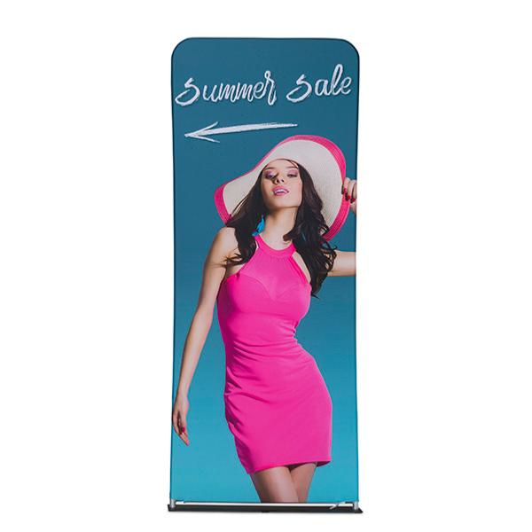 Totem publicitaire impression toile tendue textile recto ou recto verso , format 80 x 200 cm 