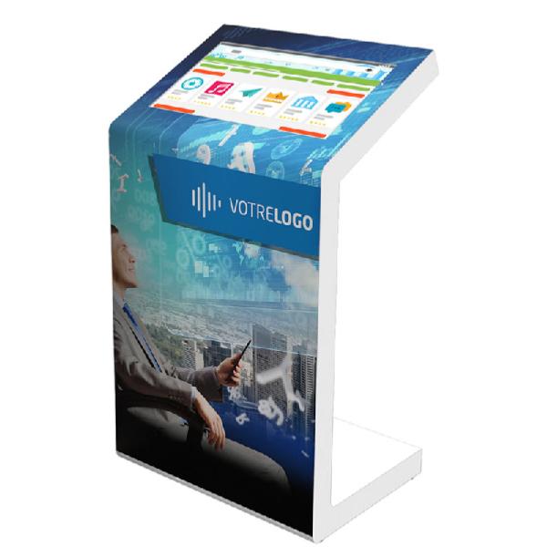 Borne video tactile ecran 27 pouces , hauteur 1240 mm