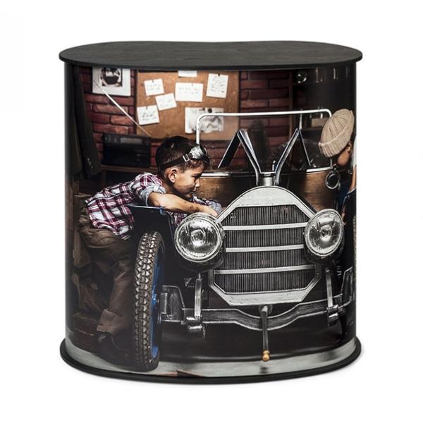 Comptoir accueil personnalisé , largeur 90 cm , hauteur 93 cm , tablette bois