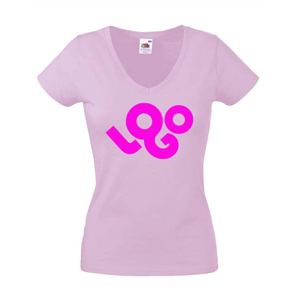 T-shirt personnalisé femme , coton 145g , manches courtes, col V, impression quadri
