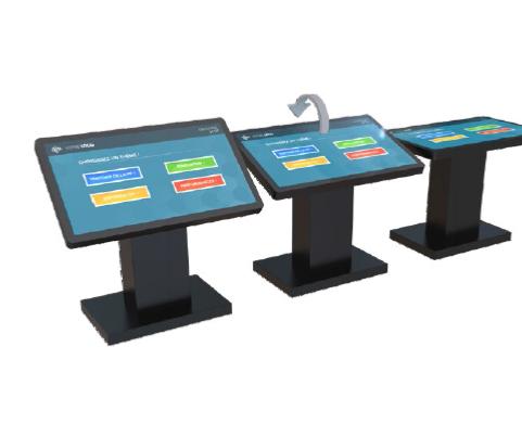 totem video, borne video tactile