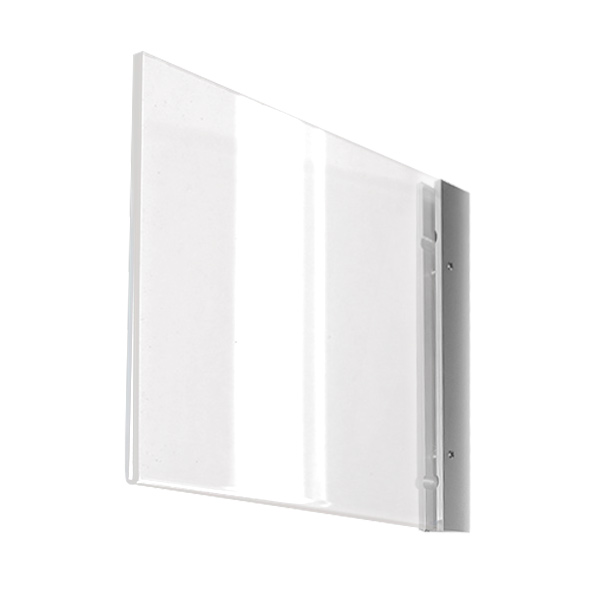 Drapeau double face pour signaletique interieur  105x105 mm avec support alu 105 mm