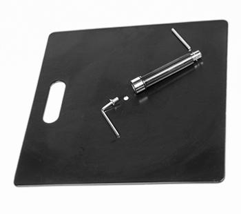 platine acier pour drapeau publicitaire 