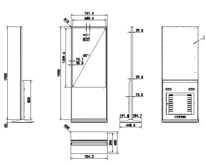 totem video tactile, borne video tactile 