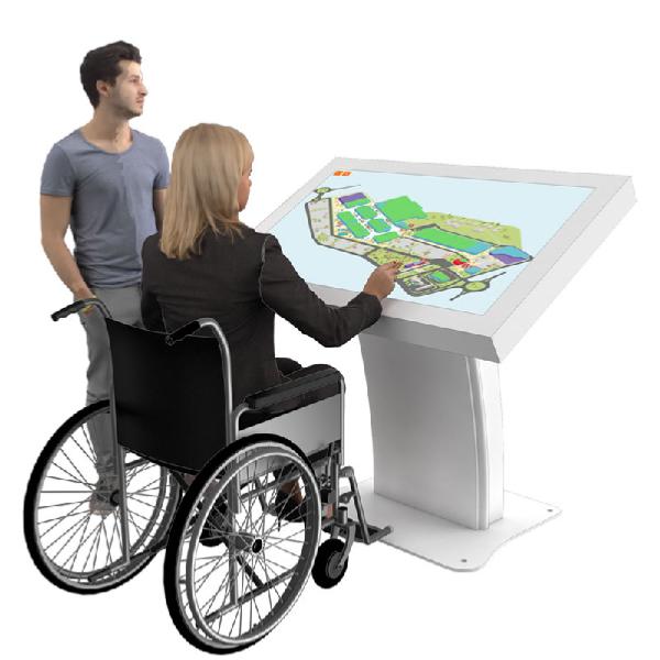 Borne video tactile ecran 55 pouces , version PMR 