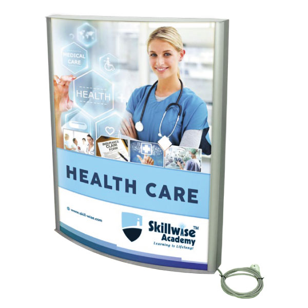 Caisson mural lumineux LED antireflet  , 2 formats au choix 