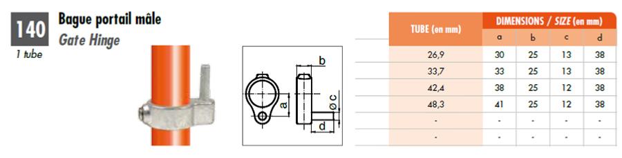 raccord tubulaire pour structure tubulaire