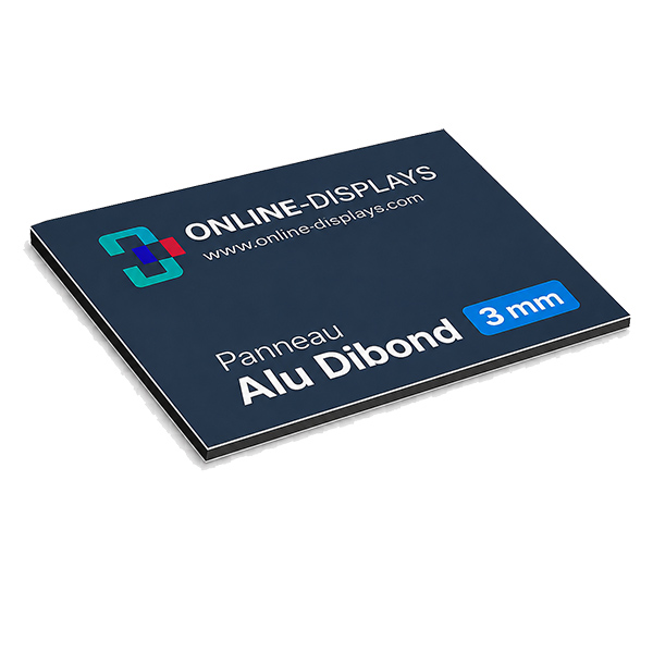 Panneau publicitaire aluminium dibon 3 mm , impression recto, format A4 