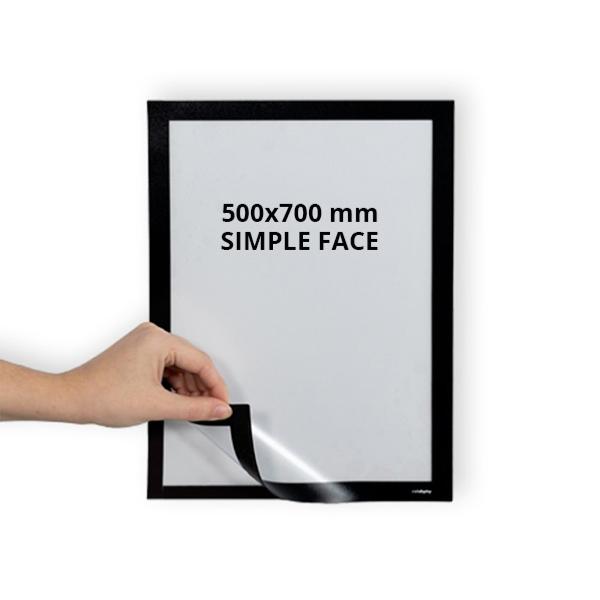 cadre affiche adhesif  mural avec simple face  magnetique, format 500 x 700 mm lot de 5