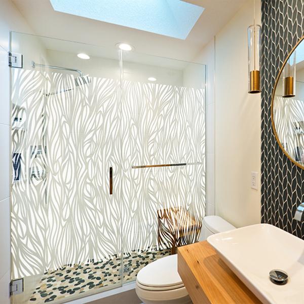 Film adhésif décoratif  flore sous-marine  largeur 152 cm , à partir de 2 m de long