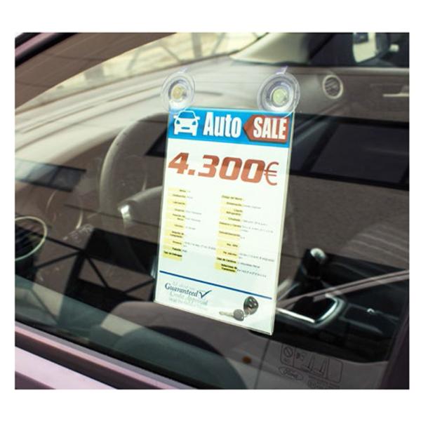 Portes affiches portrait  plexiglas avec ventouses lot de 10 