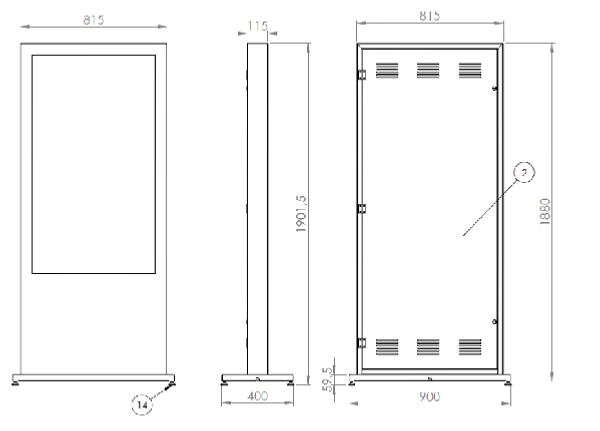 totem video tactile, borne video tactile 