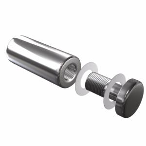 Entretoise murale vissée Ø 18mm, projection 45 mm pour panneau de 2 à 12 mm