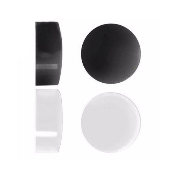 Cache vis PVC noir ou blanc, diamètres 12  mm (lot de 50)