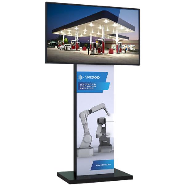 Totem video avec ecran 40 pouces Full HD , hauteur 1530 mm 